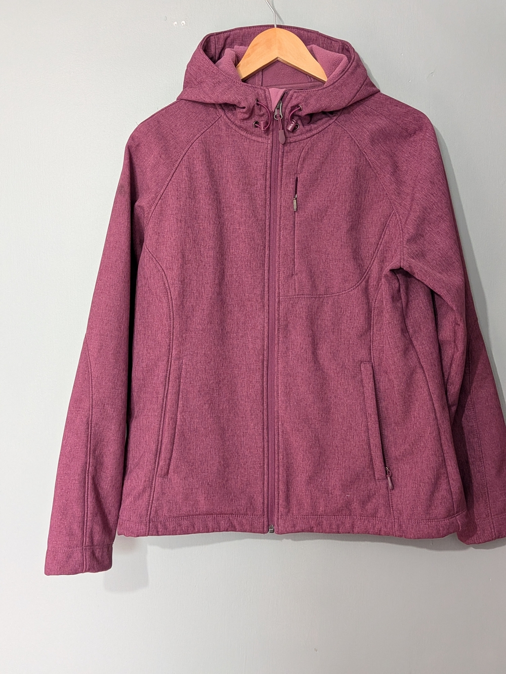 Kirkland Signature Women’s Hooded Softshell Jacket Mauve Purple